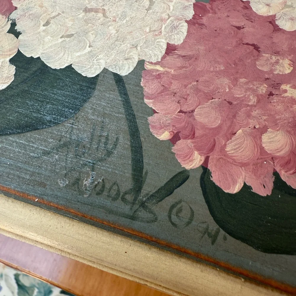 Floral Hand-Painted Decorative Wood Box